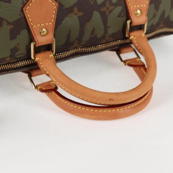 LOUIS VUITTON Monogram Graffiti Speedy 30 Bag Green Khaki M92194 Auth 116281AM - Picture 8 of 16